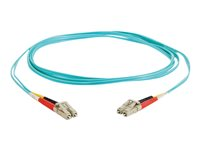 C2G LC-LC 10Gb 50/125 OM3 Duplex Multimode PVC Fiber Optic Cable (LSZH) - Nätverkskabel - LC multiläge (hane) till LC multiläge (hane) - 10 m - fiberoptisk - duplex - 50/125 mikron - OM3 - halogenfri - havsblå 85554
