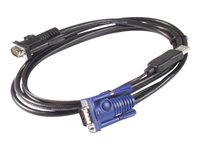 APC - Tangentbords-/video-/muskabel - USB, HD-15 (VGA) till HD-15 (VGA) - 1.83 m - för P/N: AP5201, AP5202, AP5808, AP5816, KVM1116R AP5253