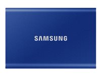 Samsung T7 MU-PC2T0H - SSD - krypterat - 2 TB - extern (portabel) - USB 3.2 Gen 2 (USB-C kontakt) - 256 bitars AES - indigoblå MU-PC2T0H/WW