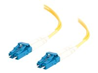 C2G LC-LC 9/125 OS1 Duplex Singlemode PVC Fiber Optic Cable (LSZH) - Patch-kabel - LC enkelläge (hane) till LC enkelläge (hane) - 3 m - fiberoptisk - duplex - 9 / 125 mikrometer - OS1 - halogenfri - gul 85606