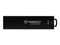 IronKey D300S - USB flash-enhet - krypterat - 8 GB - USB 3.1 Gen 1 - FIPS 140-2 Level 3 - TAA-kompatibel IKD300S/8GB