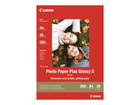 Canon Photo Paper Plus Glossy II PP-201 - Högblank - 270 mikrometer - 89 x 89 mm - 265 g/m² - 20 ark fotopapper - för PIXMA TS7450i 2311B070