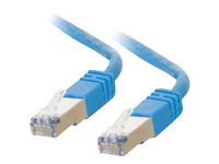 C2G Cat5e Booted Shielded (STP) Network Patch Cable - Patch-kabel - RJ-45 (hane) till RJ-45 (hane) - 2 m - STP - CAT 5e - formpressad - blå 83771