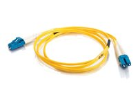C2G LC-LC 9/125 OS1 Duplex Singlemode PVC Fiber Optic Cable (LSZH) - Patch-kabel - LC enkelläge (hane) till LC enkelläge (hane) - 15 m - fiberoptisk - duplex - 9 / 125 mikrometer - OS1 - halogenfri - gul 85610