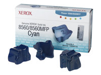 Xerox Phaser 8560MFP - 3-pack - cyan - fast bläck - för Phaser 8560 108R00723