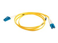 C2G LC-LC 9/125 OS1 Duplex Singlemode PVC Fiber Optic Cable (LSZH) - Patch-kabel - LC enkelläge (hane) till LC enkelläge (hane) - 2 m - fiberoptisk - duplex - 9 / 125 mikrometer - OS1 - halogenfri - gul 85605
