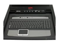 APC LCD Console - KVM-konsol med omkopplare för tangentbord/video/mus - 8 portar - PS/2 - 17" - kan monteras i rack - VGA - svart - 1U - för P/N: AR3106SP, SMX1000C, SMX1500RM2UC, SMX1500RM2UCNC, SMX750C, SMX750CNC, SRT5KRMXLW-TW AP5808