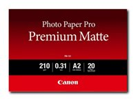 Canon Pro Premium PM-101 - Slät matt - 310 mikrometer - varm vit ton - A2 (420 x 594 mm) - 210 g/m² - 20 ark fotopapper 8657B017