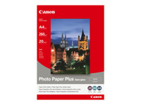 Canon Photo Paper Plus SG-201 - Halvblank - A4 (210 x 297 mm) - 260 g/m² - 20 ark fotopapper - för PIXMA iP3680, MG8250, MP198, MP228, MP245, MP258, MP476, PRO-1, PRO-10, 100, TS7450; S450 1686B021